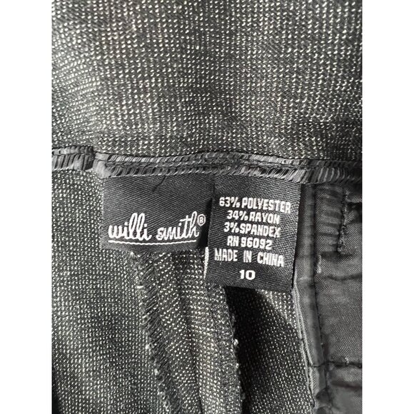 Willi Smith Womens Grey Wide-Leg Crapi Pants Size 10 - Picture 6 of 13